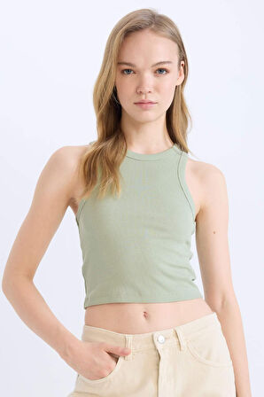 DeFacto Fitted Halter Yaka Fitilli Kaşkorse Atlet U0357AZ25SMGN1135