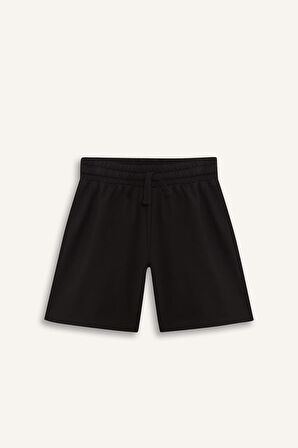 DeFacto Kız Çocuk Relax Fit Beli Lastikli Basic Düz Şort D9058A825HSBK81