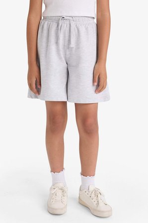 DeFacto Relax Fit Beli Lastikli Basic Düz Şort Kız Çocuk D9058A825HSGR421