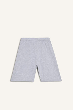 Kız Çocuk Relax Fit Beli Lastikli Basic Düz Şort