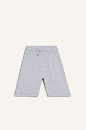 Kız Çocuk Relax Fit Beli Lastikli Basic Düz Şort