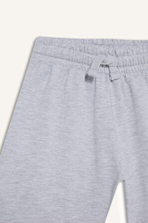 Kız Çocuk Relax Fit Beli Lastikli Basic Düz Şort