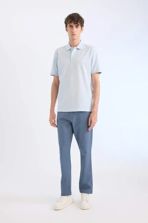 DeFacto %100 Pamuk Regular Fit Polo Yaka Kısa Kollu Basic Pike Kumaş Tişört C1293AX25SPBE343