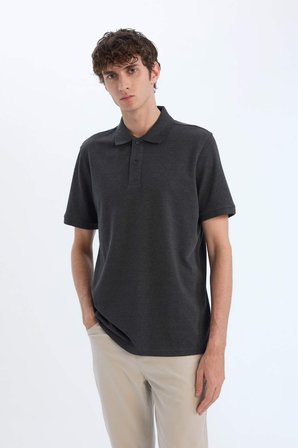 DeFacto %100 Pamuk Regular Fit Polo Yaka Kısa Kollu Basic Pike Kumaş Tişört C1293AX25SPAR163