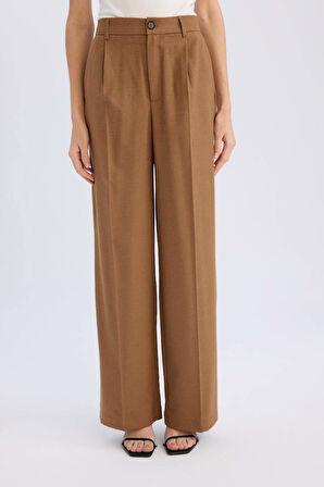 DeFacto Wide Leg Pantolon Cepli Yüksek Bel Geniş Paça Uzun Boy D9182AX24AUBN218
