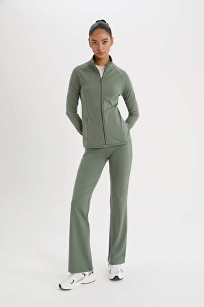 DeFactoFit Flare Fit Sporcu İnce Eşofman Altı İspanyol Paça Standart Boy Basic Düz B3988AX25SPKH458