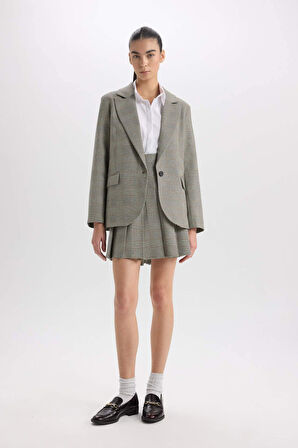 Oversize Geniş Kalıp Ceket Yaka Blazer Ceket