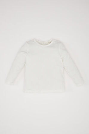 DeFacto Kız Bebek 2'li Takım Bisiklet Yaka Uzun Kollu Üst Askılı Salopet Elbise D9326A525SPPN444