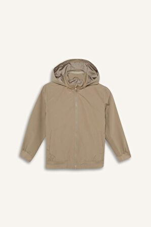 DeFacto Erkek Çocuk Su İtici Kapüşonlu Fermuarlı Mont D5917A825SPBG693