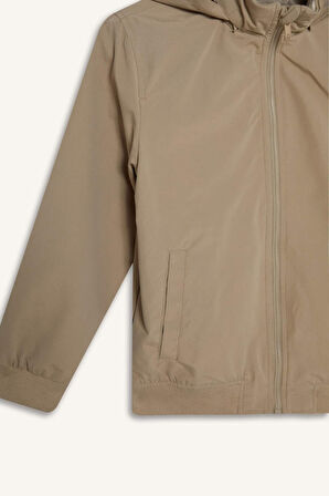 DeFacto Erkek Çocuk Su İtici Kapüşonlu Fermuarlı Mont D5917A825SPBG693