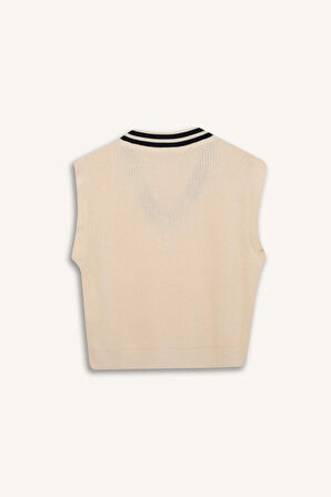 Regular Fit V Yaka Triko Süveter