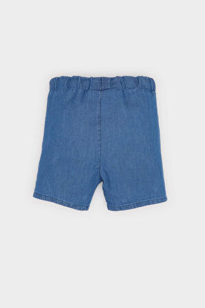 Erkek Bebek Beli Lastikli Jean Şort