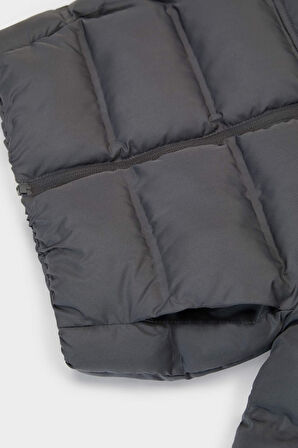 Erkek Bebek Kapüşonlu Fermuarlı Mont