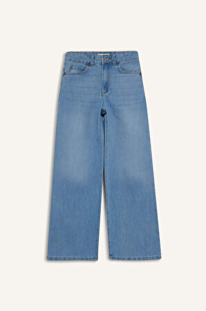 Kız Çocuk Wide Leg Geniş Paça Jean Pantolon