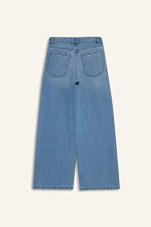 Kız Çocuk Wide Leg Geniş Paça Jean Pantolon