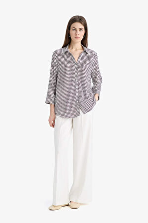 DeFacto Regular Fit Kareli Uzun Kollu Gömlek K6402AZ25SPBR400