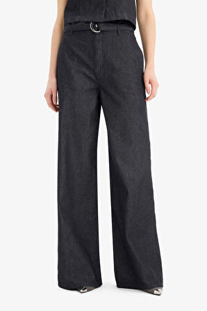 Wide Leg Yüksek Bel Geniş Paça  Uzun Jean Pantolon