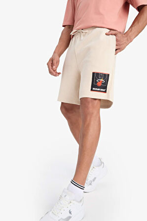 DeFactoFit NBA Miami Heat Standart Fit Kısa Paça Waffle Şort