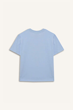 DeFacto Erkek Çocuk Bisiklet Yaka Baskılı Kısa Kollu Tişört E3745A825SMBE745