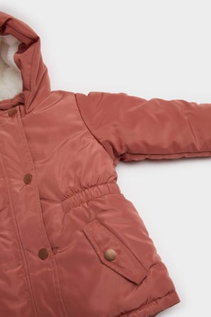 DeFacto Kapüşonlu Su Geçirmez Astarlı Çıtçıtlı Fermuarlı Şişme Mont Kız Bebek A2451A525AUBR495