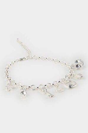 Kadın Charmlı Silver Bileklik