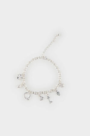 Kadın Charmlı Silver Bileklik