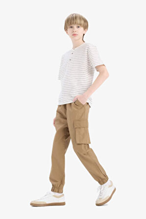 Erkek Çocuk Kargo Jogger Standart Paça Paraşüt Pantolon