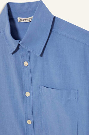 DeFacto Erkek Çocuk Oversize Geniş Kalıp Polo Yaka Kısa Kollu Gömlek E5832A825HSBE422