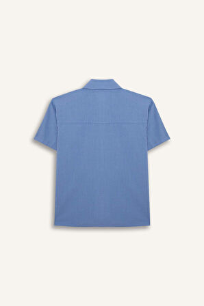 DeFacto Erkek Çocuk Oversize Geniş Kalıp Polo Yaka Kısa Kollu Gömlek E5832A825HSBE422