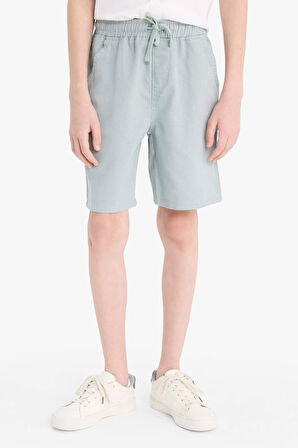 DeFacto Erkek Çocuk Beli Lastikli Gabardin Şort E6677A825HSGR472