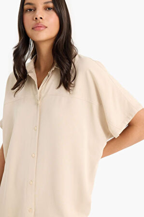 Boxy Fit Belmando Kısa Kollu Gömlek