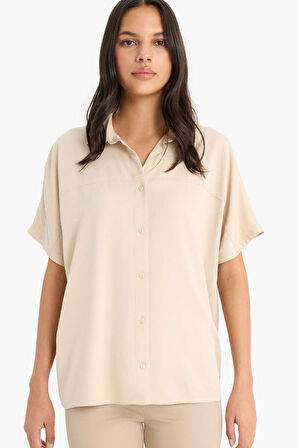 Boxy Fit Belmando Kısa Kollu Gömlek