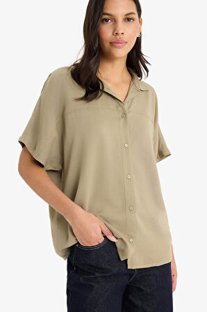 Boxy Fit Belmando Kısa Kollu Gömlek