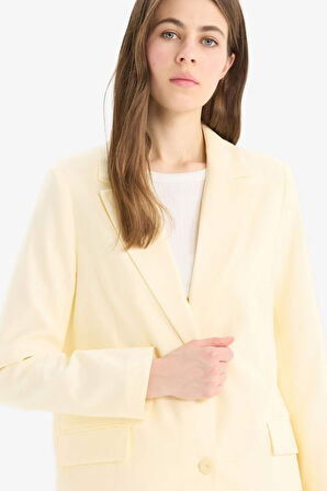 Oversize Geniş Kalıp Tensel Blazer Ceket