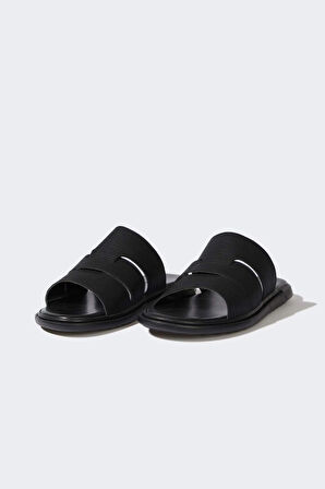 DeFacto Erkek Düz Taban Çift Bantlı Suni Deri Terlik E6245AX25HSBK23