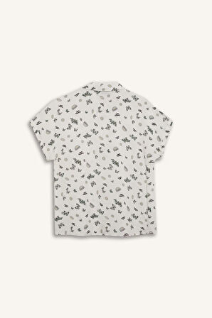 DeFacto Coool Desenli Viskon Kısa Kollu Gömlek Z1661AZ25SPGN454