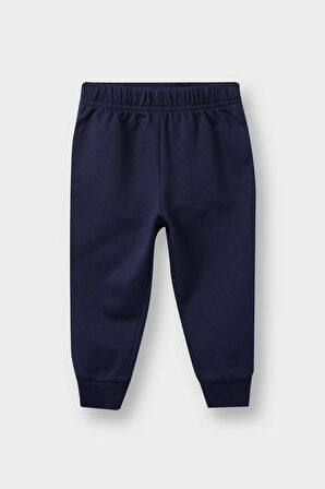 Erkek Bebek 2'li Takım Basic Düz Sweatshirt Eşofman Altı