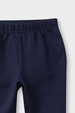 Erkek Bebek 2'li Takım Basic Düz Sweatshirt Eşofman Altı