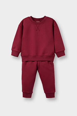 Erkek Bebek İnce Sweatshirt Kumaşı 2'li Takım