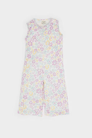 Kız Bebek Çiçekli Tulum