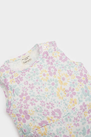 Kız Bebek Çiçekli Tulum