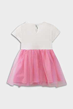 DeFacto Kız Bebek Unicorn Baskılı Kısa Kollu Yazlık Tül Elbise E8723A525SMER105