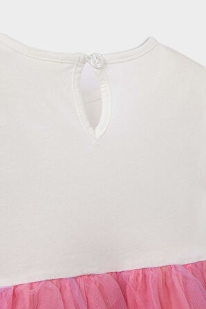 DeFacto Kız Bebek Unicorn Baskılı Kısa Kollu Yazlık Tül Elbise E8723A525SMER105