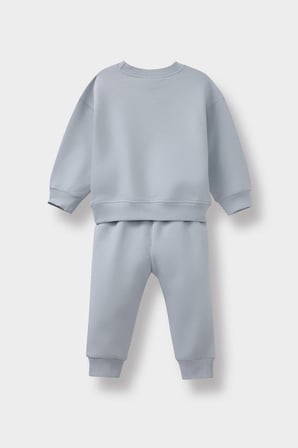 Erkek Bebek 2'li Takım Baskılı Sweatshirt Eşofman Altı