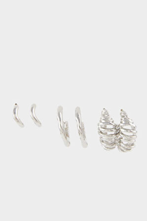 Kadın 6'lı Silver Küpe