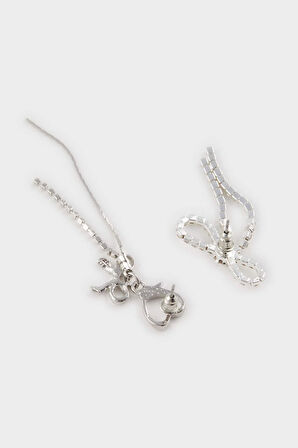 Kadın 2'li Sallantılı Silver Küpe
