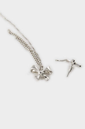 Kadın 2'li Sallantılı Silver Küpe