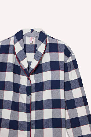 Regular Fit Uzun Kollu 2'li Flanel Takım Fall in Love