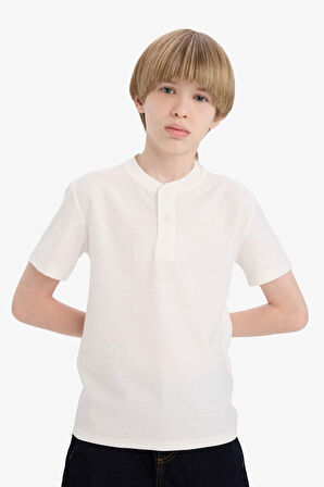 DeFacto Erkek Çocuk Hakim Yaka Kısa Kollu Tişört E7189A825SMWT32