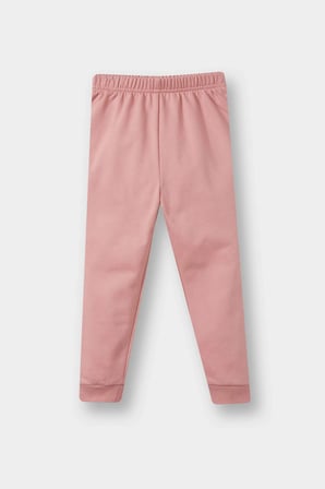 Defacto E8995A5PN111 Pembe Kız Bebek 2'li Takım İçi Yumuşak Tüylü Baskılı Sweatshirt Eşofman Altı